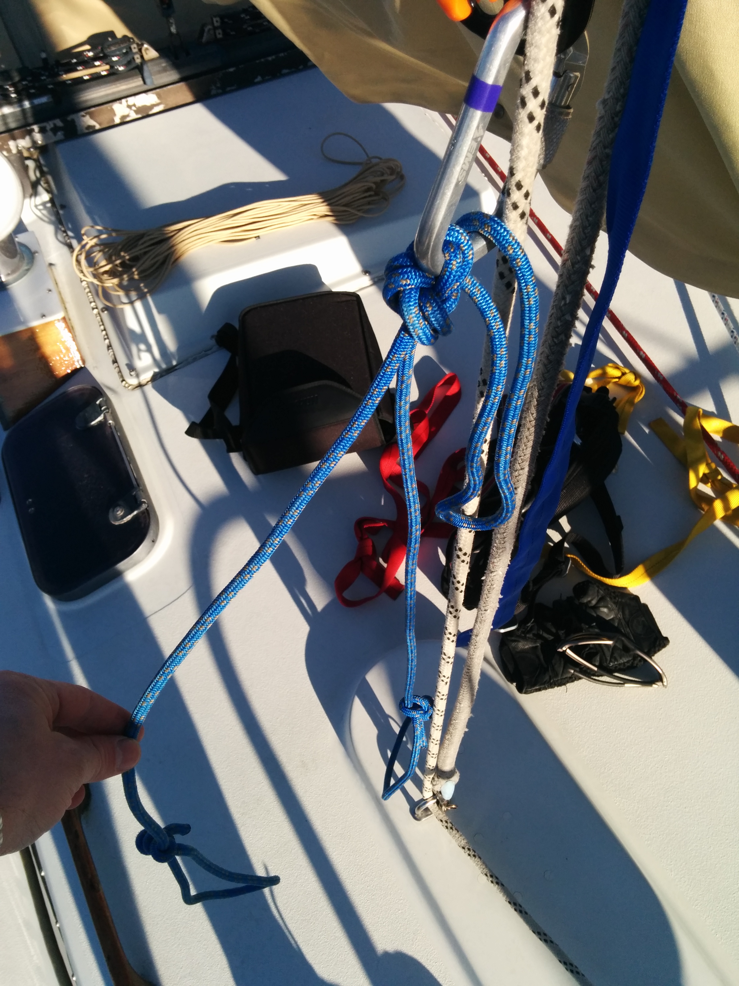 Accessory cord foot loops attached to lower ascender