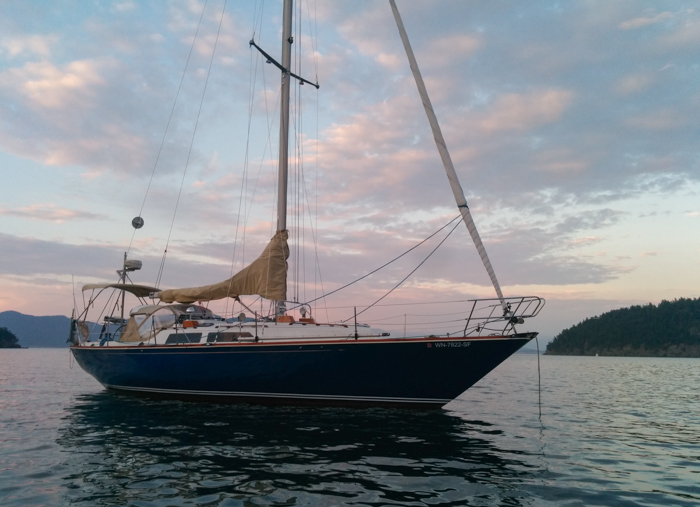 At anchor at Decatur Island