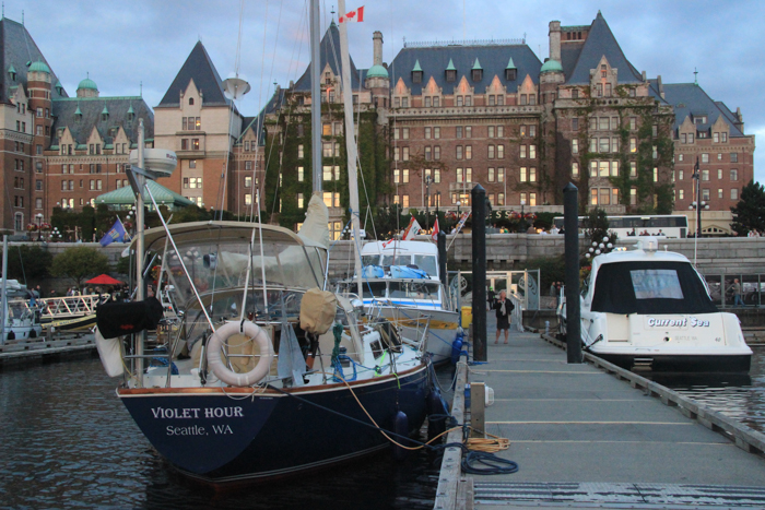 Arrived in Victoria and docked in front of the Empress Hotel